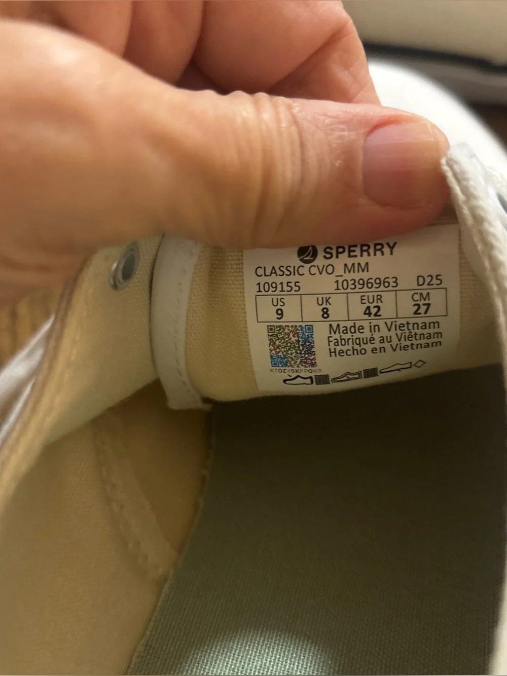 Sperry Top Sider Classic CVO White Size 9 NWOT